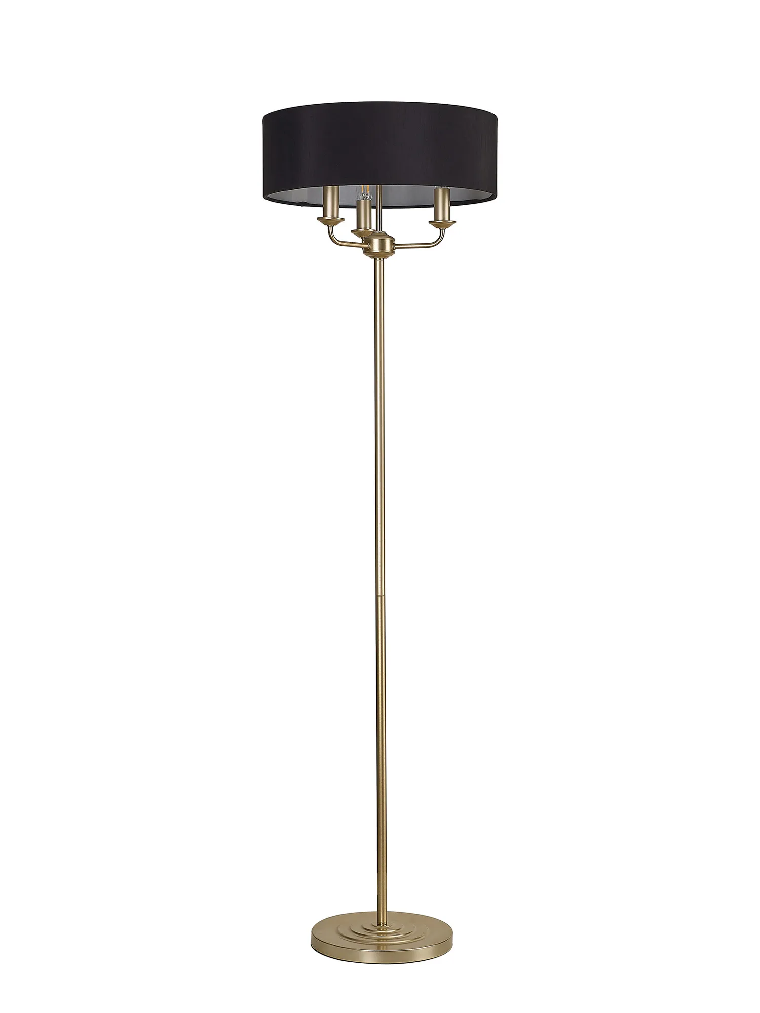 Banyan 45cm 3 Light Floor Lamp Champagne Gold, Black DK0989  Deco Banyan CG BL